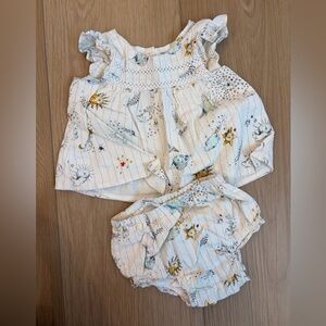 Baby Gap Two-Piece Set with Sun, Moon & Cloud Print